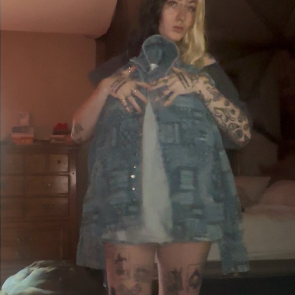 Christopher & Banks Blue Jean Jacket